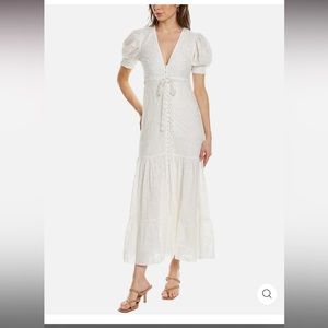 Alice and olivia stori v neck midi dress